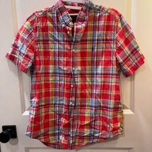Ralph Lauren Multicolor Plaid Button Down Shirt boys size 14-16